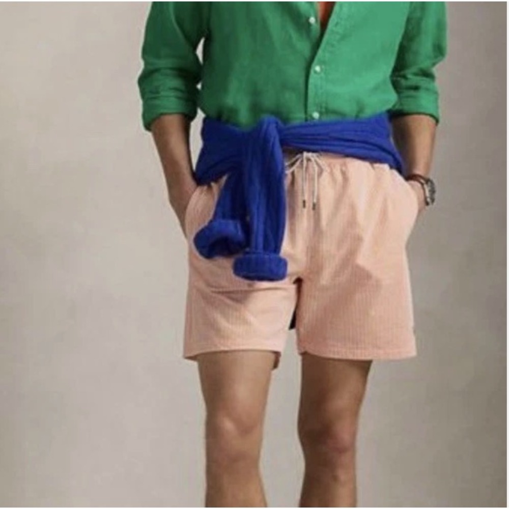 Polo Ralph Lauren Men's Swim Trunks XXL Orange Stripe‎ Traveler Classic Pockets
